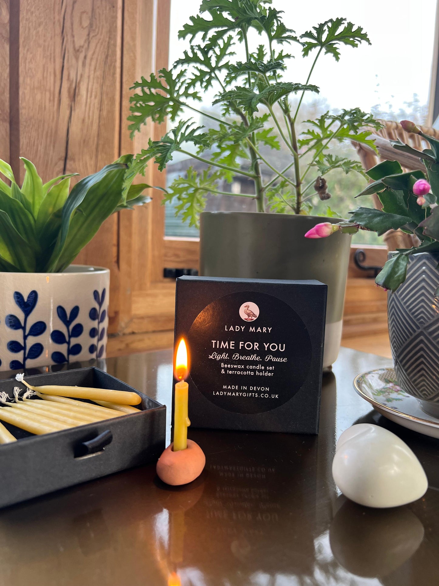 "Time for you" Beeswax candle set