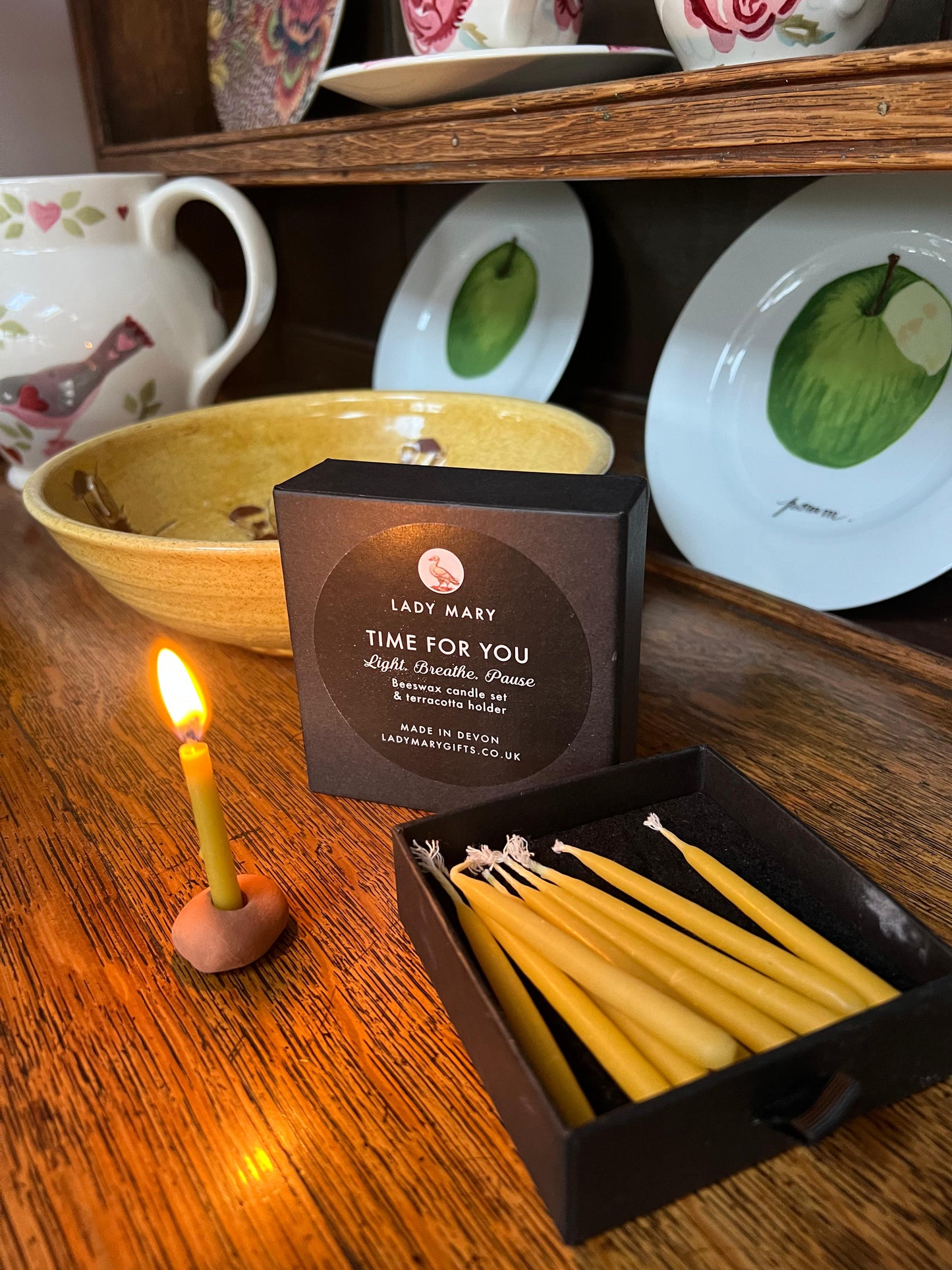 "Time for you" Beeswax candle set